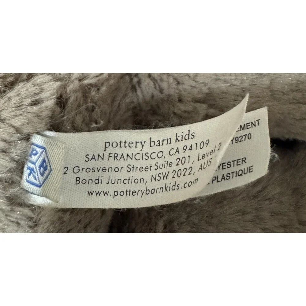 Cute Pottery Barn Kids PBK Plush Bow Teddy Bear Soft Stuffed Animal  12” 2017‎